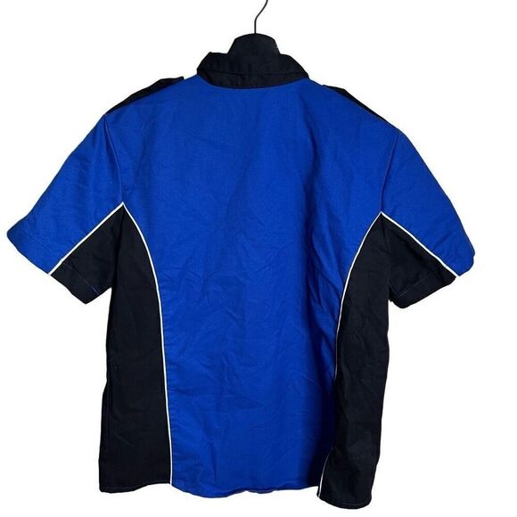 Y2K Speed Zone Mechanic Pit Crew Button Down Shirt Medium - Picture 2 of 4